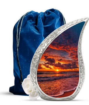 Ocean Sunset Adult Urn for Human Ashes – Premium Ocean Sunset Cremation Urn
