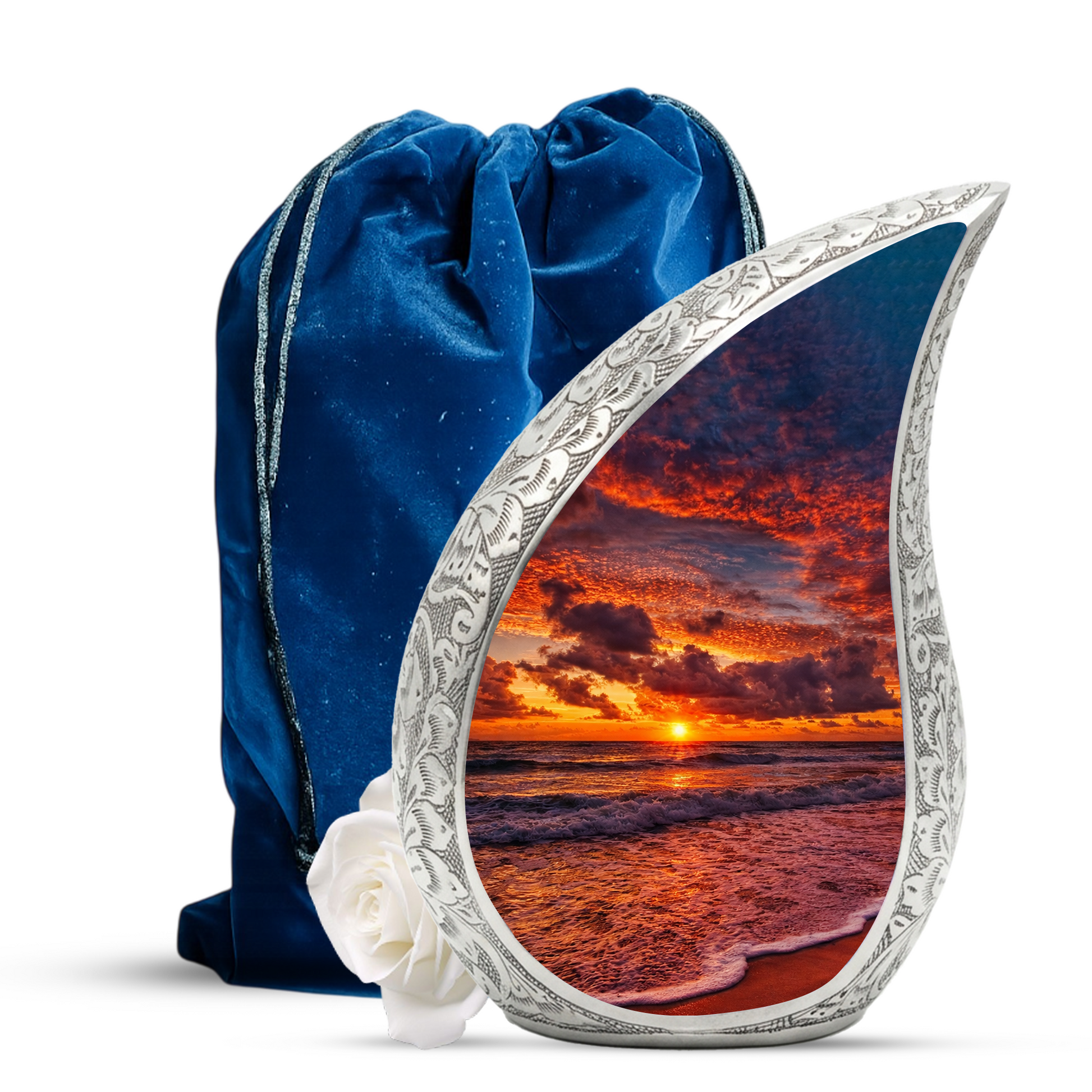 Ocean Sunset Adult Urn for Human Ashes – Premium Ocean Sunset Cremation Urn