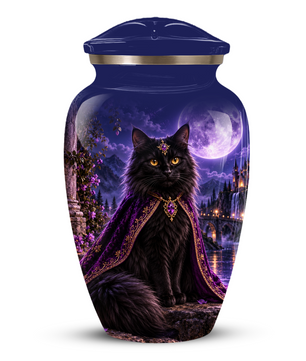 Personalized Cat Urn for Ashes | Custom Pet Urn for Cats | Handmade Metal Cat Memorial Urn