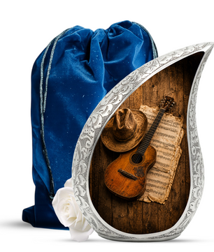 Guitar Urn for Human Ashes | Rock Music Adult Cremation Urn | Guitar Memorial Urn for Adult Ashes