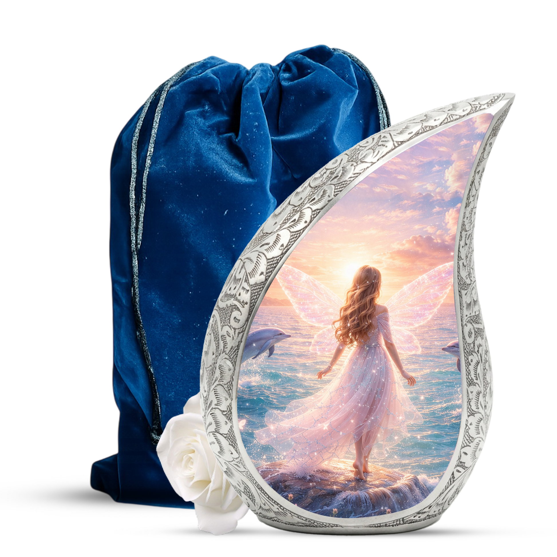 Guardian Angel Urn for Mom - Mermaid Cremation Urn For Adult Female