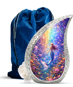 Mermaid Ocean Urn for Mom – Premium Mermaid Ocean Cremation Urn for Human Ashes