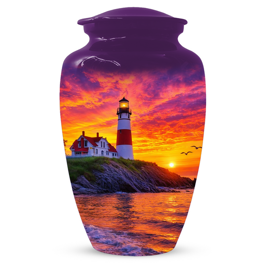 Lighthouse Cremation Urn for Ashes | Memorial Urn for Mom, Dad, Women & Men