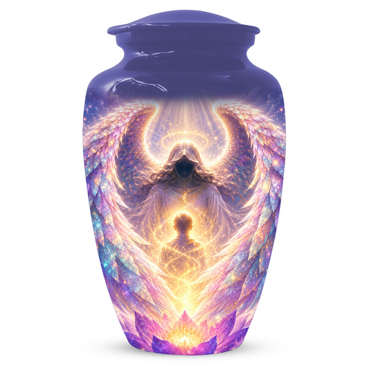 Guardian Angel Cremation Urn, Personalized Angel Memorial Urn for Human Ashes