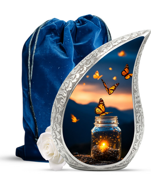 Butterfly Memorial Urn for Ashes, Adult Cremation Urn for Mom