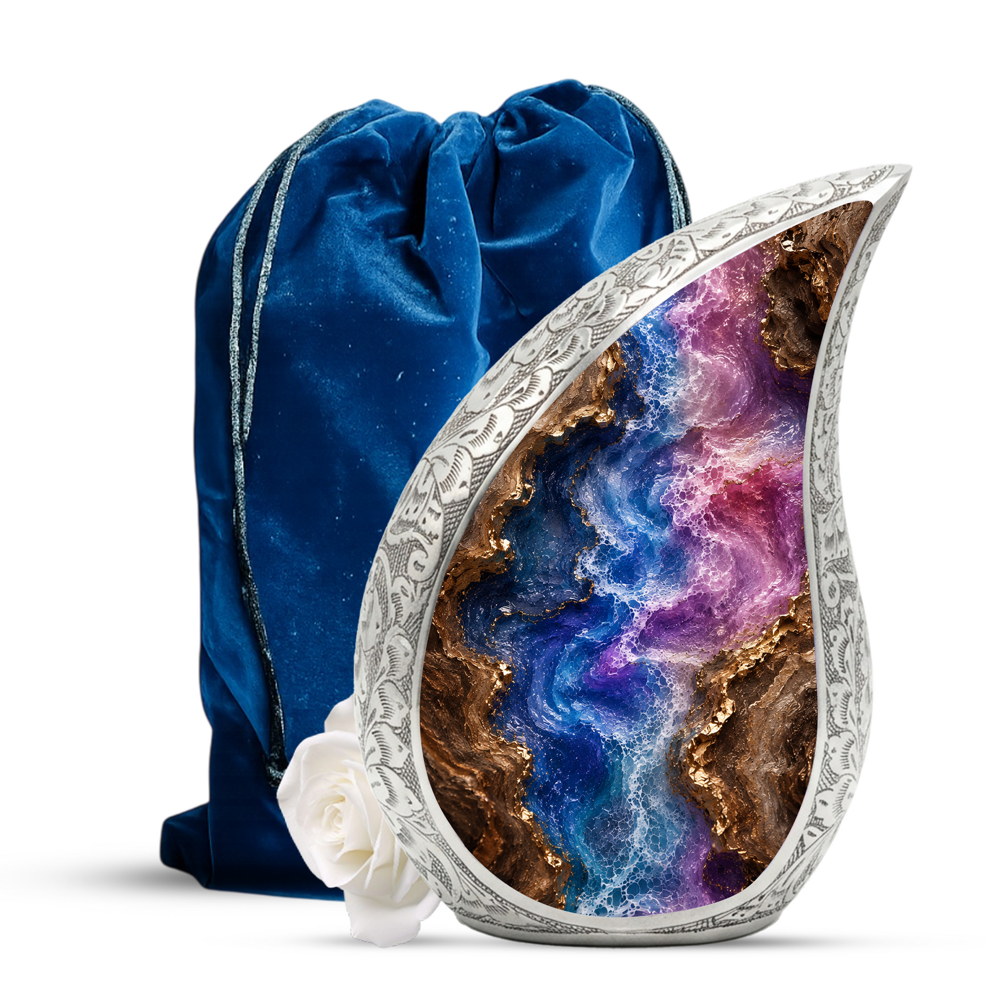 Abstract Cremation Urn for Ashes, Adult Urn for Human Ashes