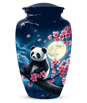 Panda Moon Urn for Ashes - Personalized Cherry Blossom Memorial for Mom | Cremation Urns for Mother