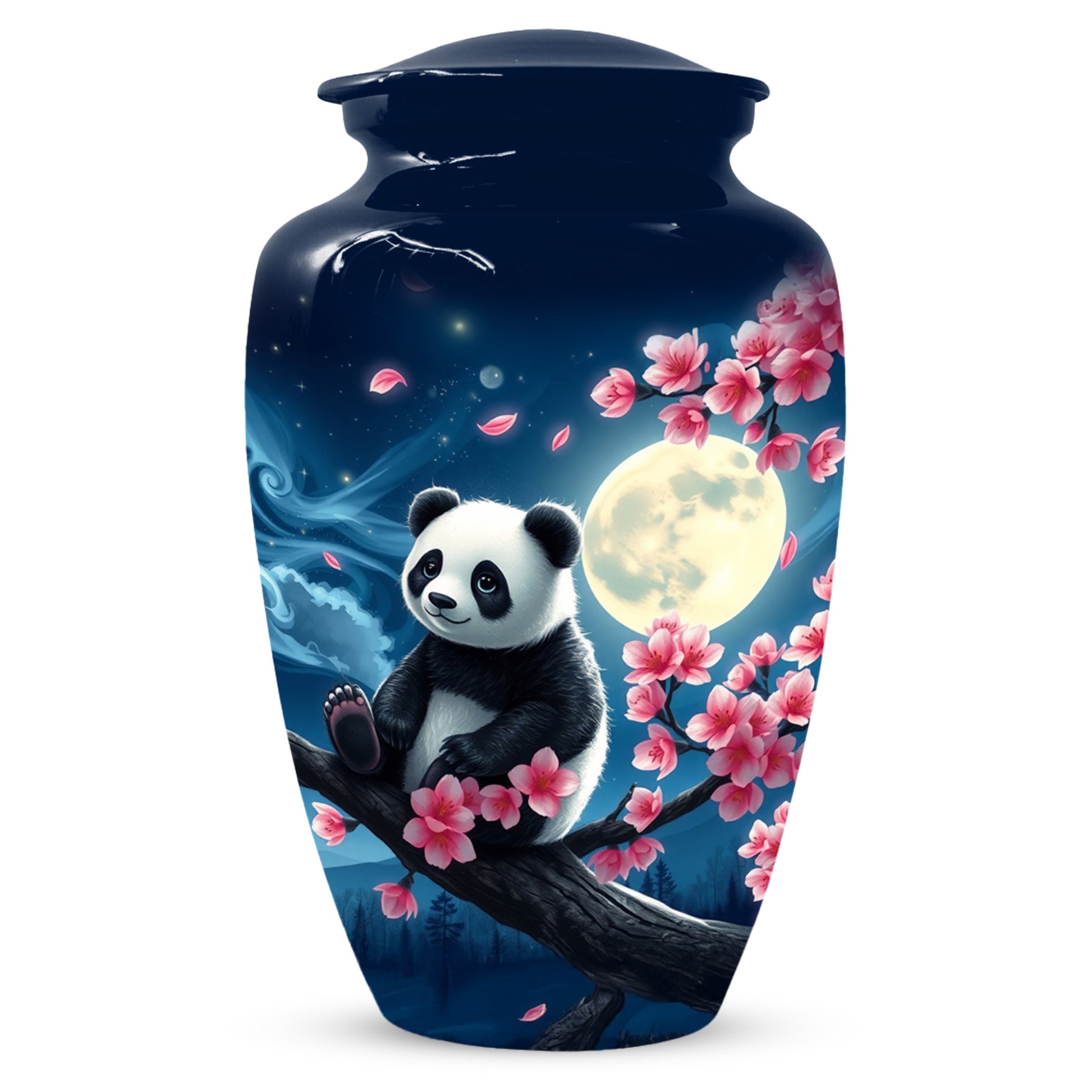 Panda Moon Urn for Ashes - Personalized Cherry Blossom Memorial for Mom | Cremation Urns for Mother