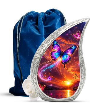 Beautiful Butterfly Urn for Human Ashes | Butterfly Cremation Urn for Mom, Women,