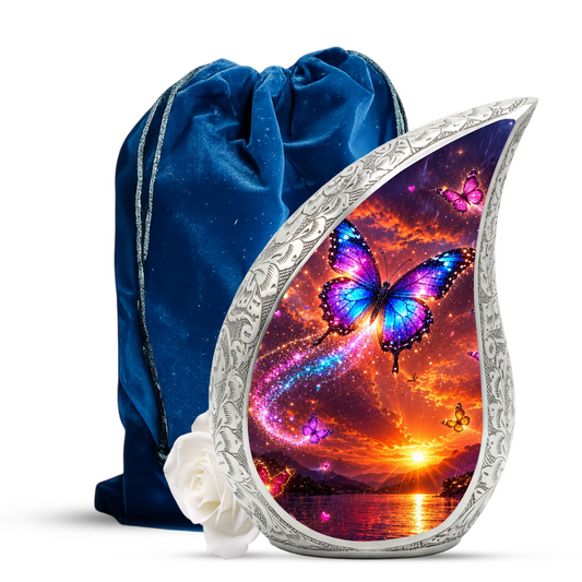 Beautiful Butterfly Urn for Human Ashes | Butterfly Cremation Urn for Mom, Women,