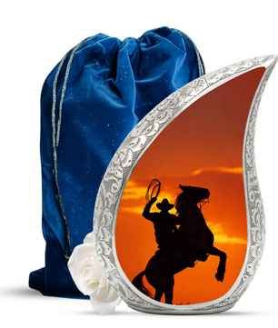 Cowboy Urn for Dad, Personalized Western Memorial