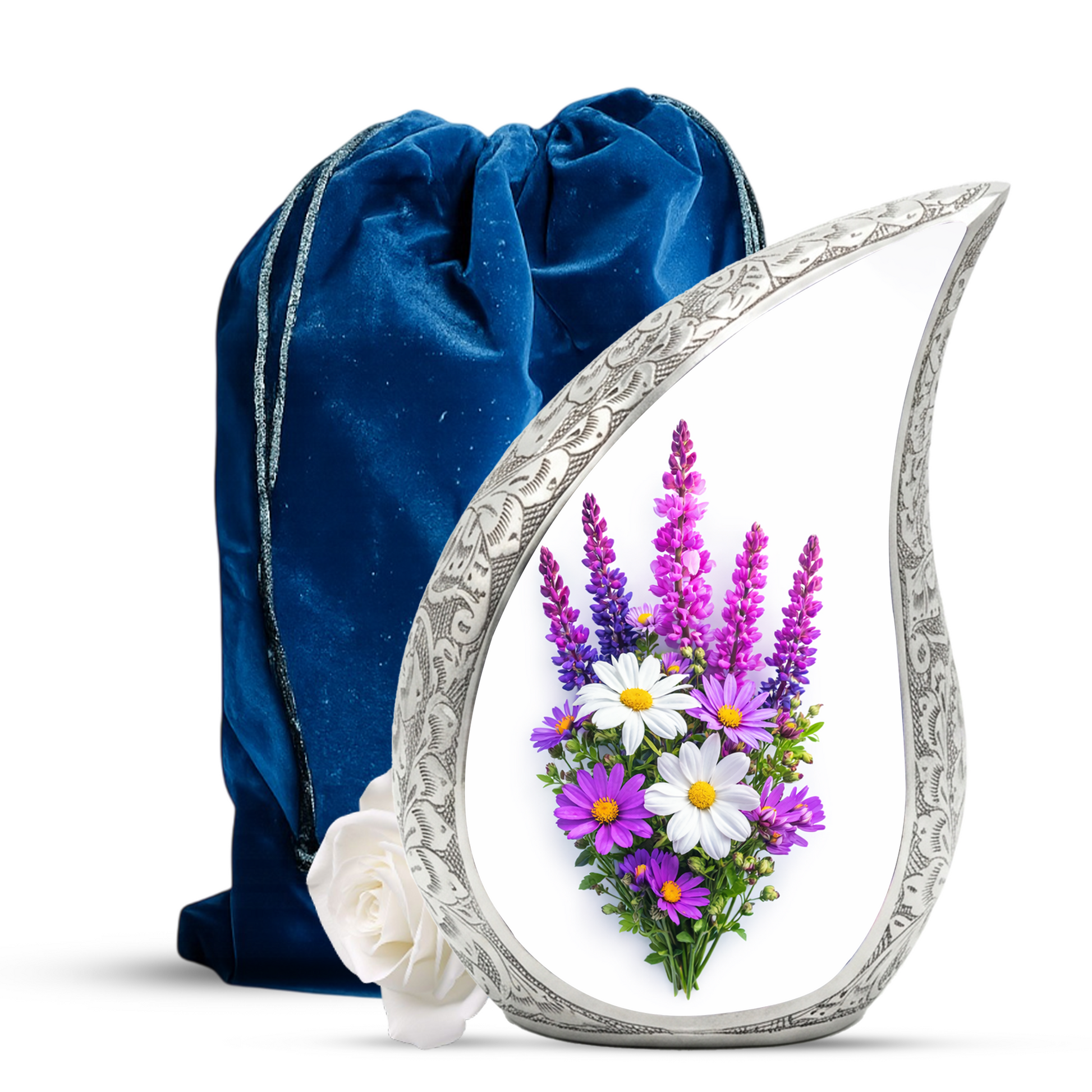 Butterfly Urn for Mom, Floral Heart Cremation Urn for Ashes