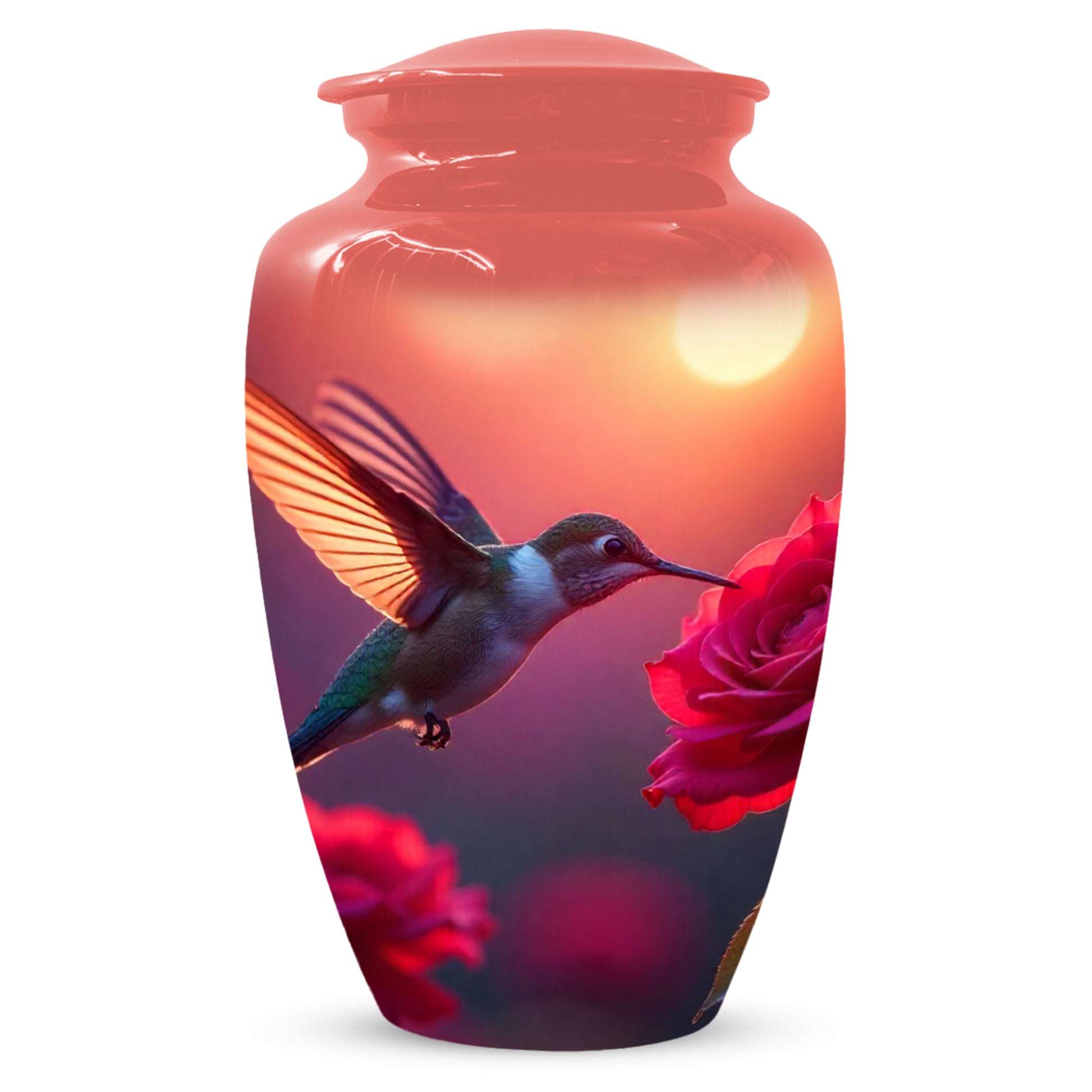 Hummingbird Sunset Adult Urn for Human Ashes | Elegant Adult Cremation Urn for Ashes