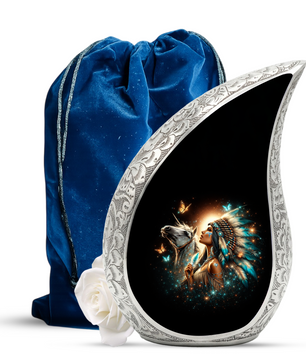 Native American Woman Cremation Urn for Mom & Women