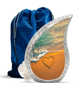 Beach Memorial Urn | Ocean Waves Cremation Urn | Personalized Urn for Mom & Loved Ones