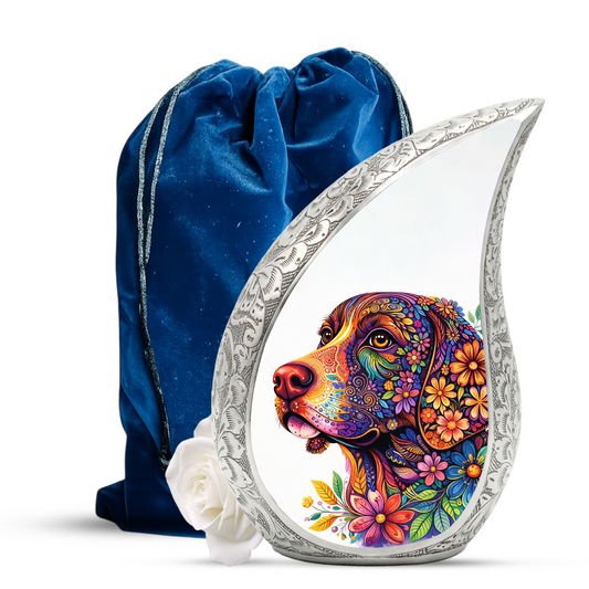 Beautiful Personalized Dog Urn for Ashes - Pet Cremation Urn For Dog Ashes
