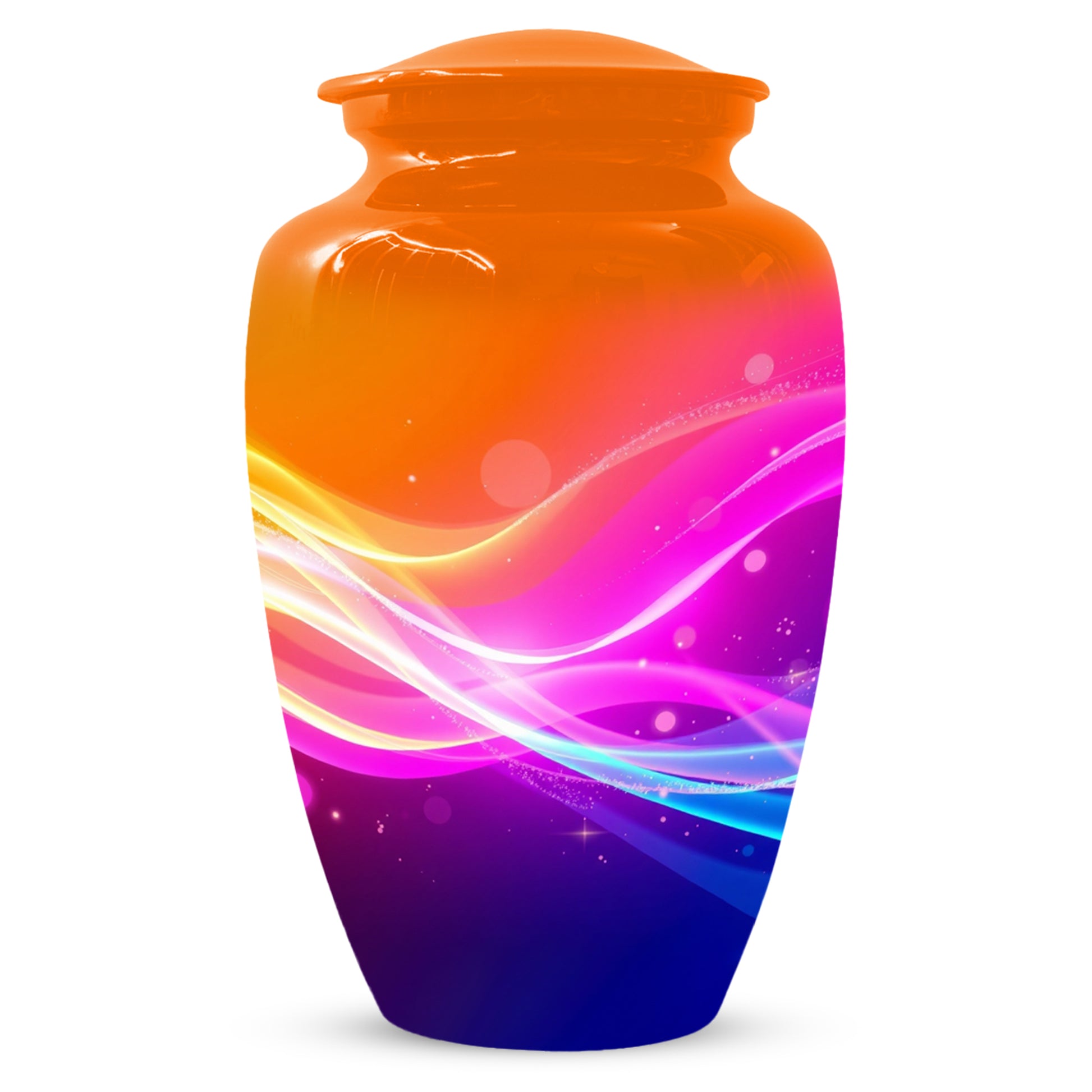 Modern Abstract Cremation Urn for Ashes – Colorful Adult Funeral Urns