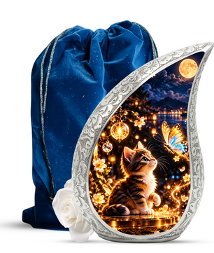 Cat Urn for Ashes, keepsake Personalized Cat Cremation Urn