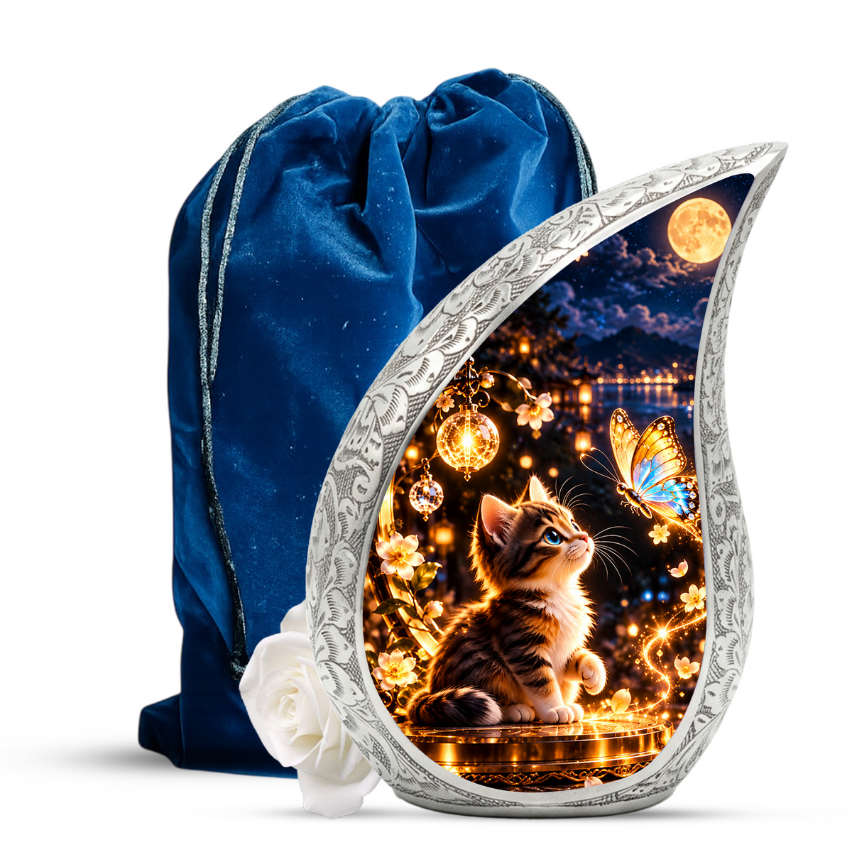 Cat Urn for Ashes, keepsake Personalized Cat Cremation Urn