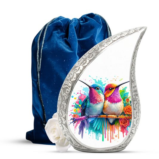 Beautiful Hummingbird Cremation Urn for Adult Ashes
