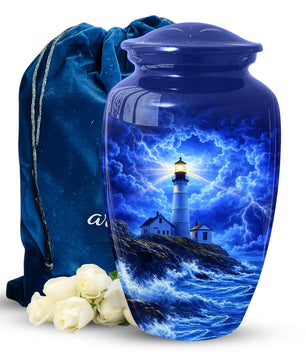 Lighthouse Memorial Urn for Dad, Personalized Adult Cremation Large  Urn