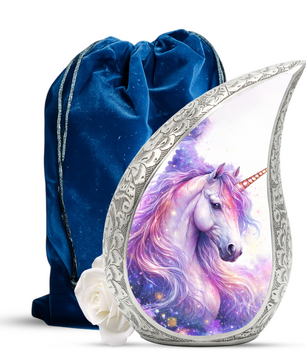 Unicorn Memorial Urn for Child | Personalized Baby Memorial Urn