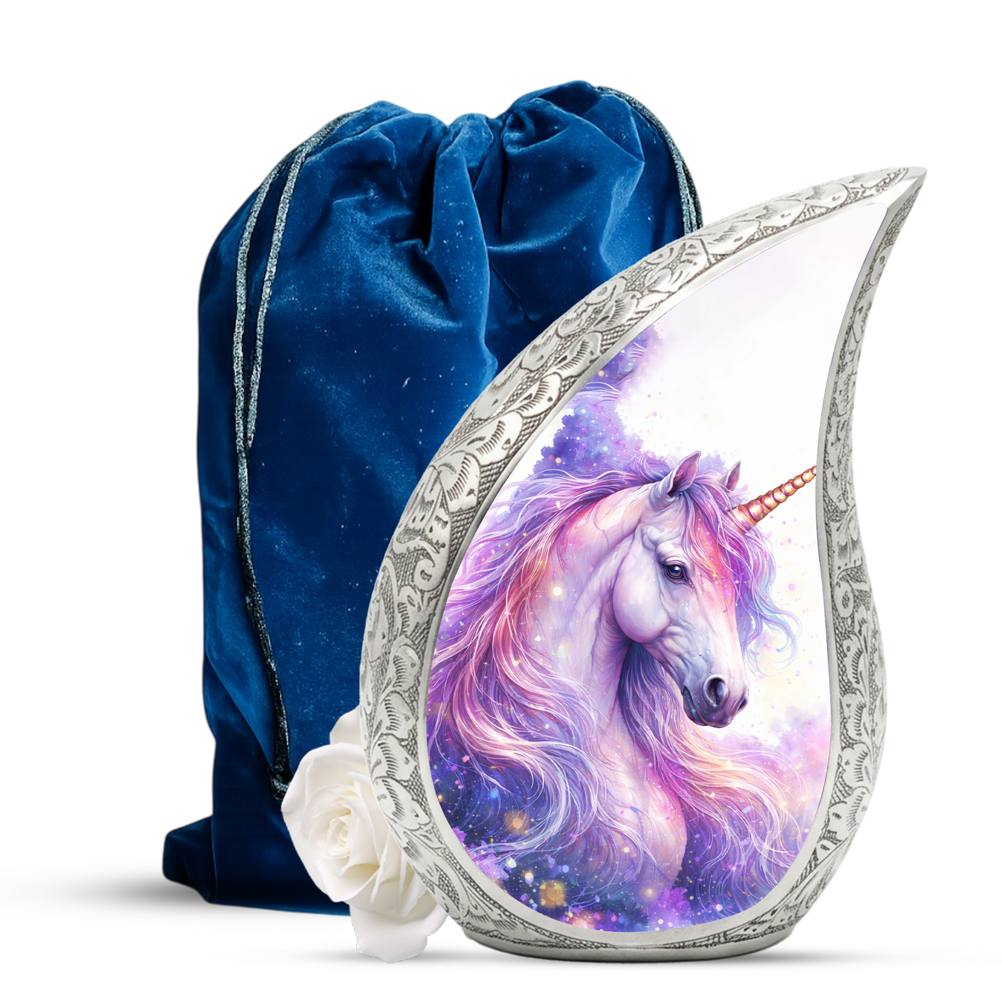 Unicorn Memorial Urn for Child | Personalized Baby Memorial Urn