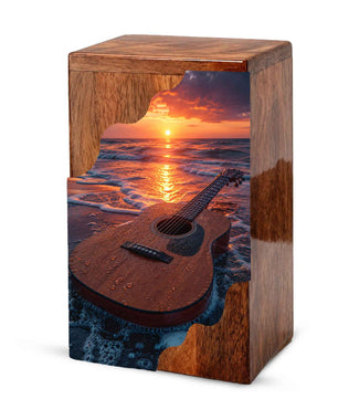 Guitar Cremation Urns for Human Ashes | Adult Urns for Ashes | Wooden Cremation Urn
