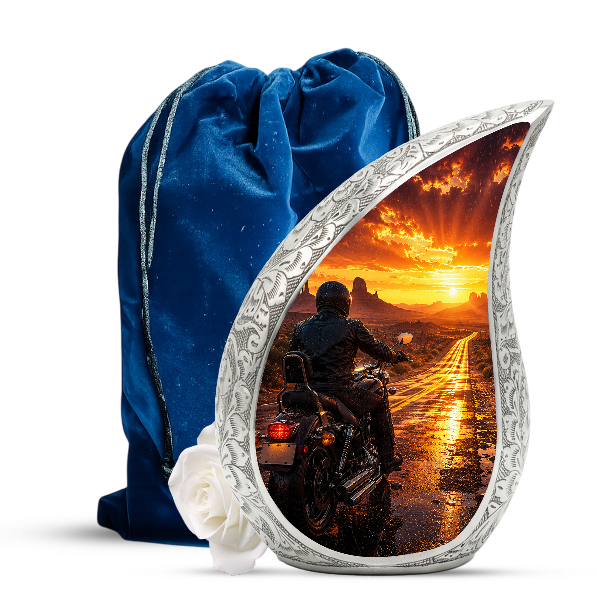 Motorcycle Urn for Dad Ashes | Motorcycle Cremation Urn for Men, Adult Male Memorial Urn