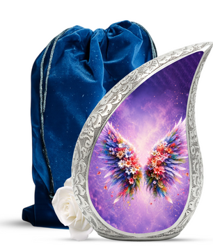 Angel Wings Memorial Urn for Mom, Beautiful Cremation Urn for Women