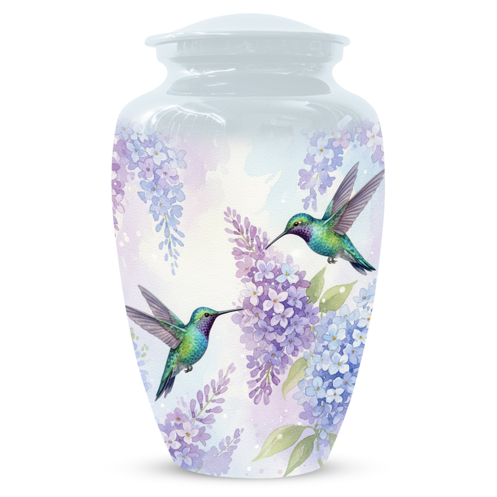 Hummingbird Floral Adult Urn for Human Ashes | Personalized Adult Cremation Urn