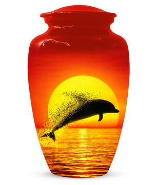 Dolphin Urn for Ashes | Adult Cremation Urn | Custom Memorial Urn for Human Ashes