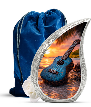 Guitar Beach Adult Urn for Human Ashes