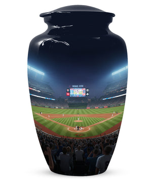 Baseball Stadium Adult Urn for Human Ashes | Personalized Baseball Cremation Urn for Men & Dad