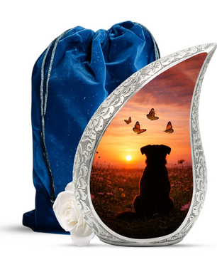 Dog Sunset Urn for Human & Pet Ashes – Personalized Dog Urn