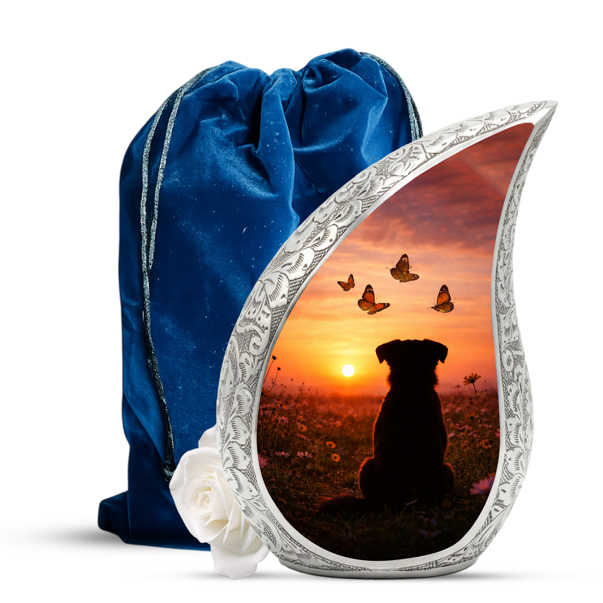 Dog Sunset Urn for Human & Pet Ashes – Personalized Dog Urn