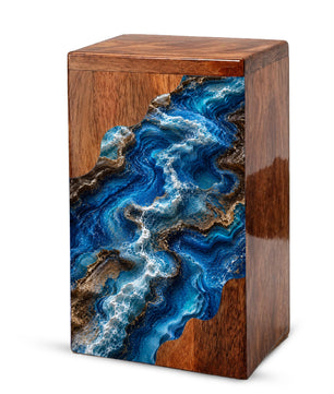 Ocean Flow Cremation Urn – Wooden Urn for Human Ashes