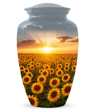 Sunflower Urn for Ashes, Custom Cremation Urn, Memorial Urn for Mom