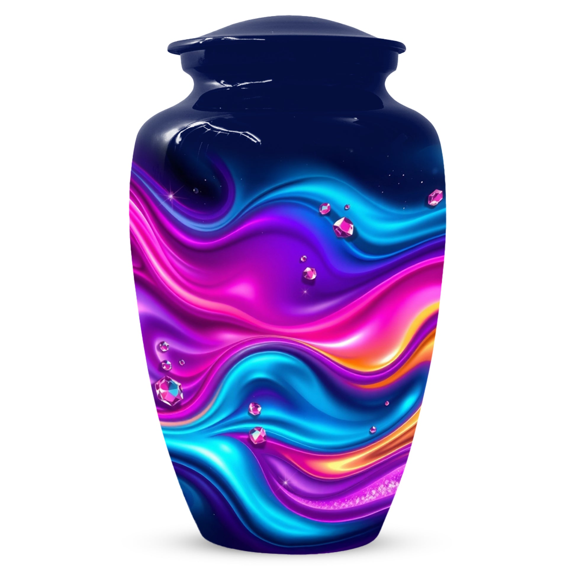 Abstract Wave Urn for Dad – Custom Keepsake Cremation Urn for Ashes