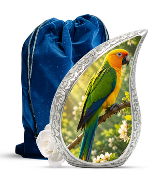 Parrot Urn for Mom – Beautiful Adult Cremation Urn for Mom, Women & Female Ashes
