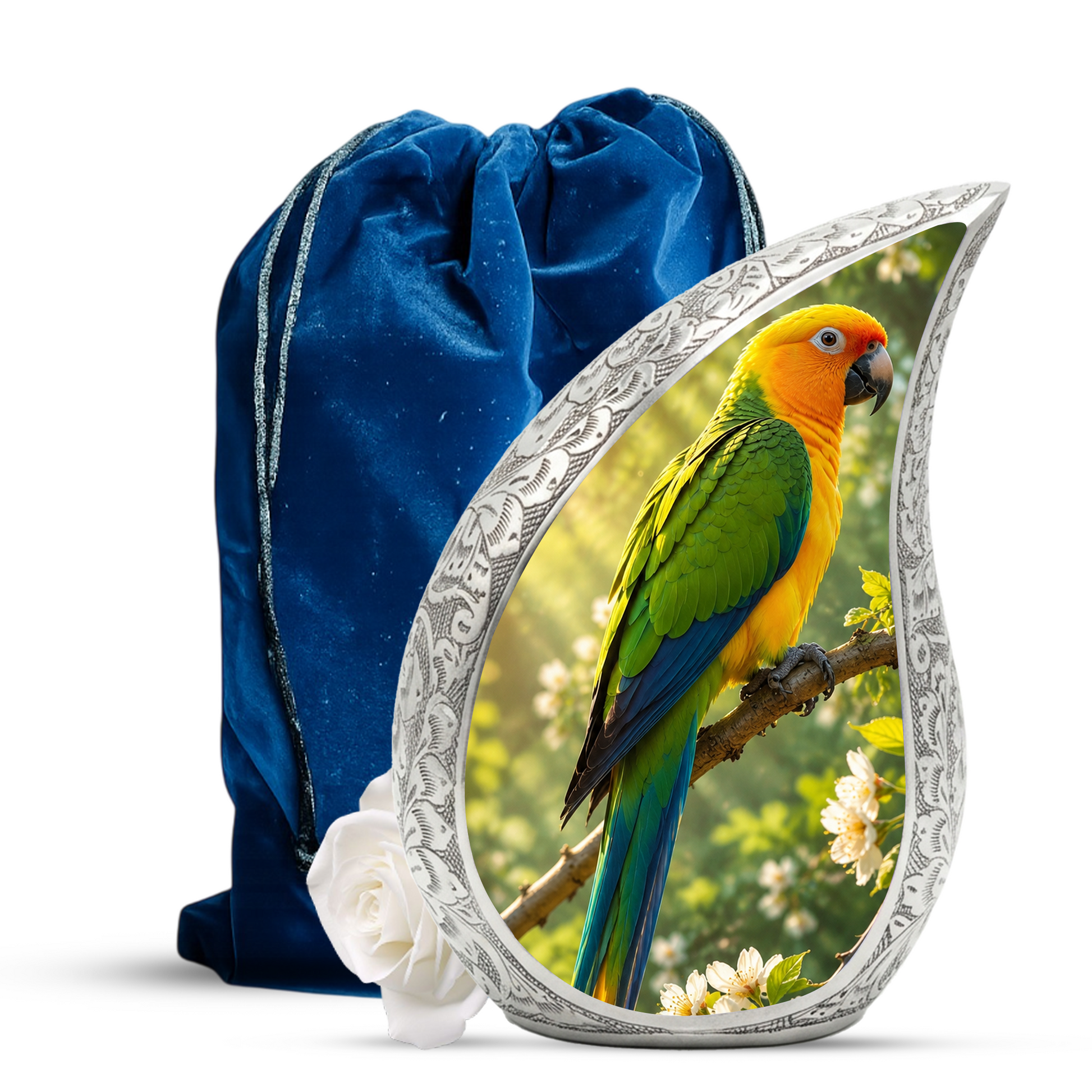 Parrot Urn for Mom – Beautiful Adult Cremation Urn for Mom, Women & Female Ashes