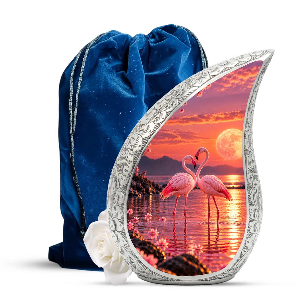 Flamingo Cremation Urn for Ashes, Flamingo Memorial Urn, Pink Flamingo Adult Urn, Bird Cremation Urn