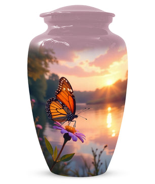 Butterfly Sunshine Urn for Human Ashes | Butterfly Sunrise Cremation Urn