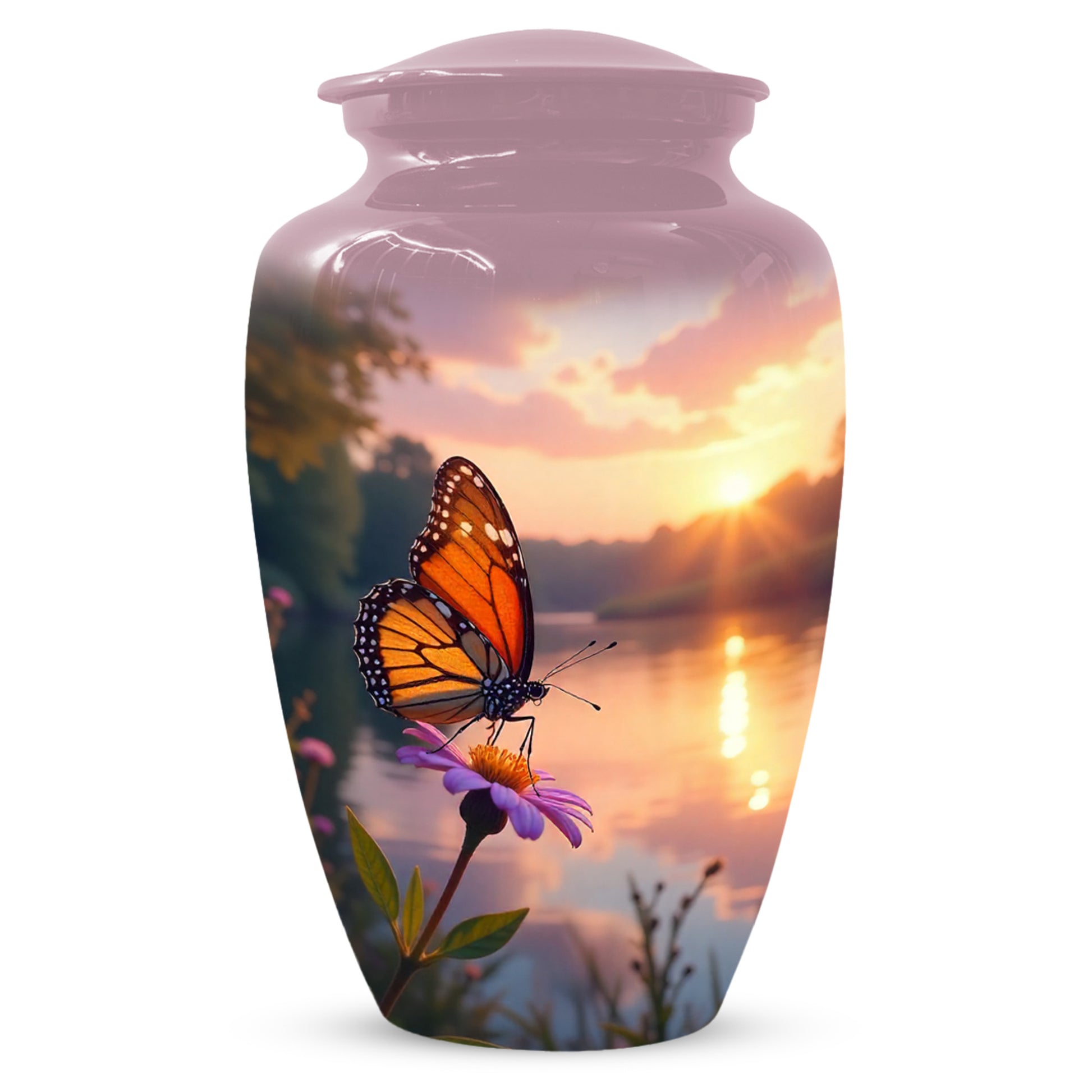 Butterfly Sunshine Urn for Human Ashes | Butterfly Sunrise Cremation Urn
