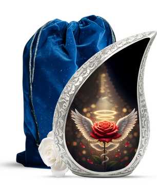 Angel Rose Urn for Mom | Personalized Memorial Urn for Ashes