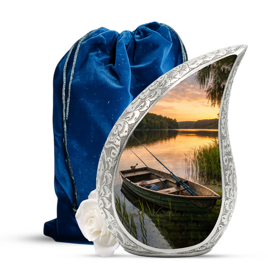 Fishing Adult Urn for Human Ashes – Gone Fishing Cremation Urn