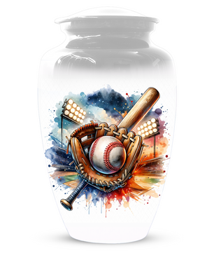 Personalized Baseball Urn for Ashes, Baseball Memorial Urn