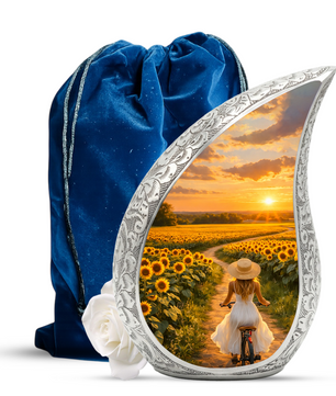 Sunflower Urn for Mom – Premium Sunflower Cremation Urn for Human Ashes