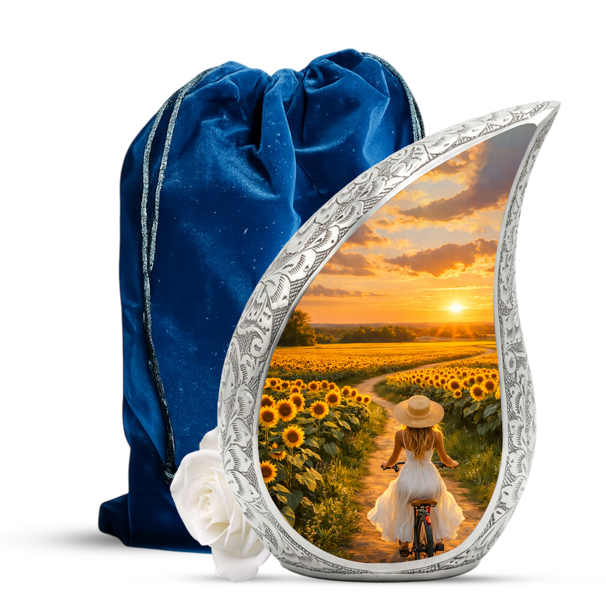 Sunflower Urn for Mom – Premium Sunflower Cremation Urn for Human Ashes