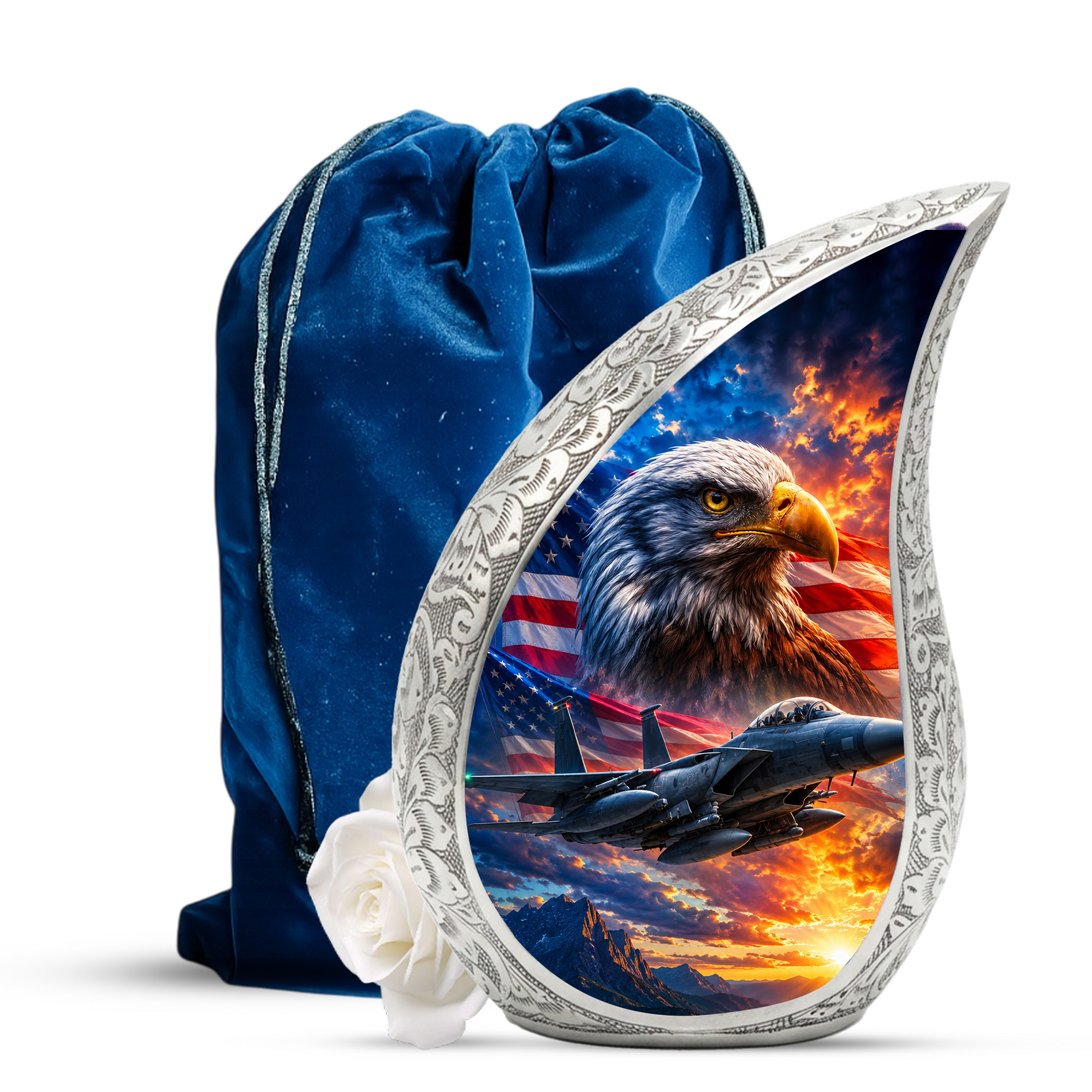 Eagle Urn for Human Ashes | Patriotic Adult Cremation Urn | Eagle Memorial Urn for Adult Ashes, Men & Women